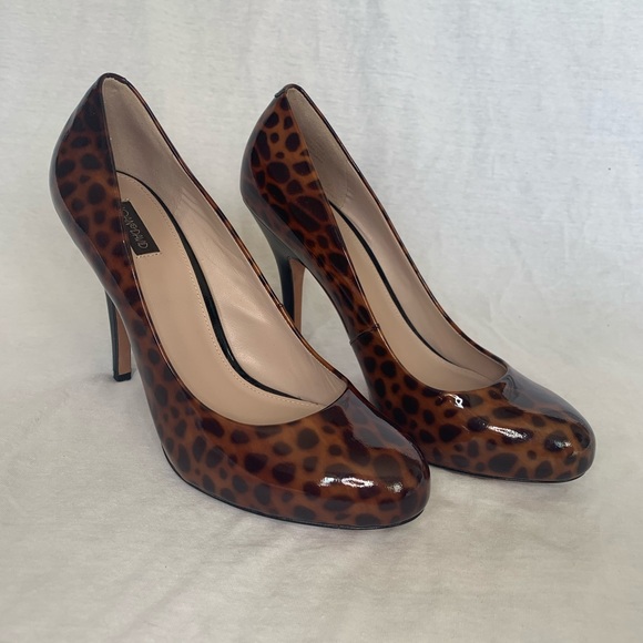 Joan & David Pumps Heels Cheetah Animal Patent 7 - Picture 2 of 12